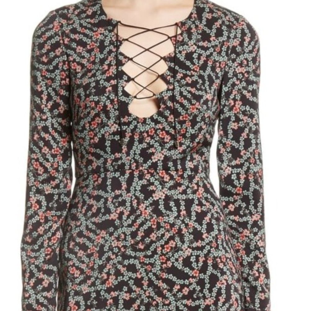 SALONI Nurul Floral Print Lace-Up Dress - Picture 2 of 8